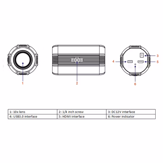 Yuy2/1080P 60fps 10X Auto Focus USB3.0 con cámara web HDMI Cámara de transmisión en vivo